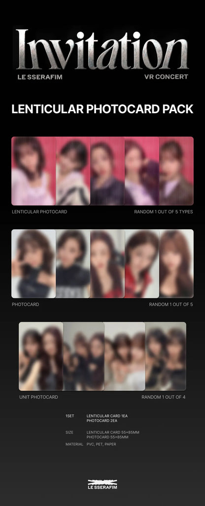 *PRE-ORDER* LE SSERAFIM - [VR Concert - Invitation MD] Lenticular Photocard Pack