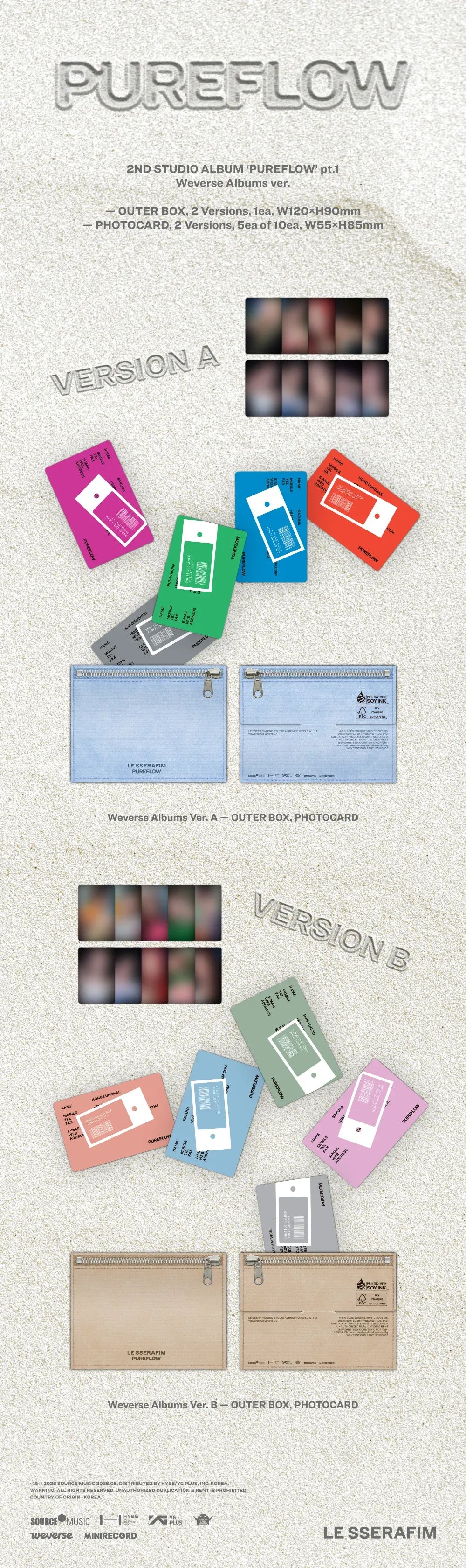 *PRE-ORDER* LE SSERAFIM - Pureflow [Weverse Ver.]