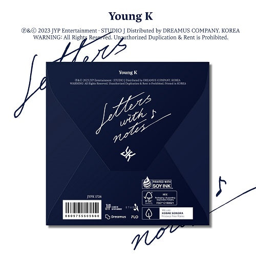 DAY6 YOUNG K - Letters with notes (1st Studio Album) [Digipack Ver.]