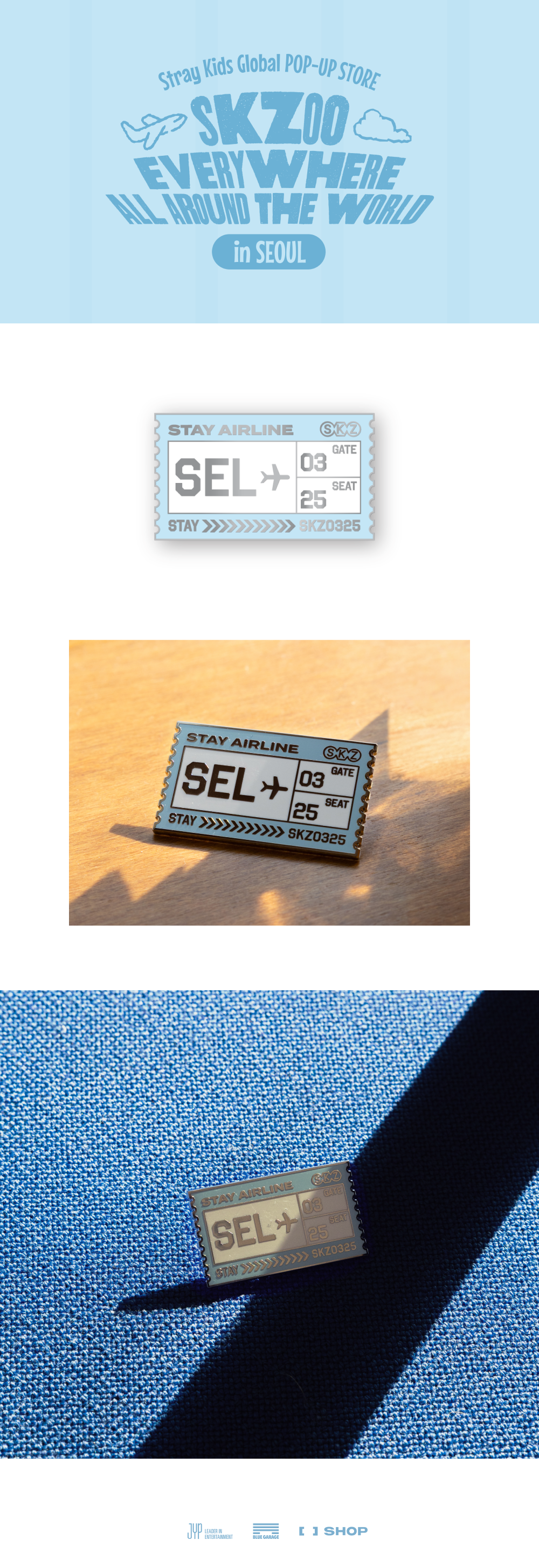 *PRE-ORDER* STRAY KIDS - [SKZOO Everywhere All Around The World MD] Metal Badge Seoul Ver.