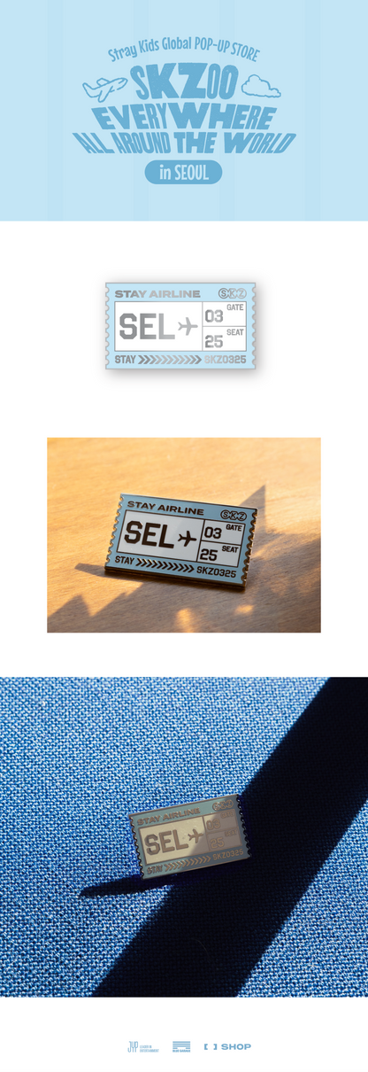 *PRE-ORDER* STRAY KIDS - [SKZOO Everywhere All Around The World MD] Metal Badge Seoul Ver.