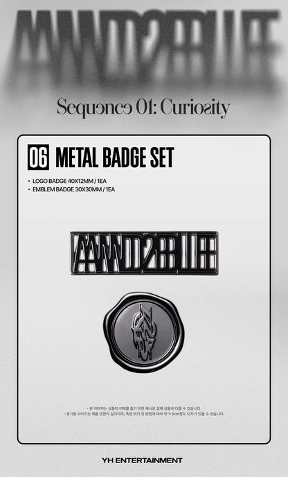 *PRE-ORDER* AND2BLE - [SEQUENCE 01: CURIOSITY POP UP OFFICIAL MD] Metal Badge Set