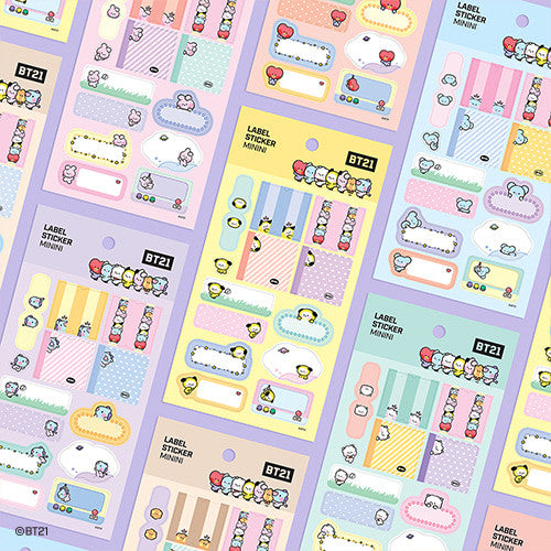 BTS - BT21 Minini Label Sticker