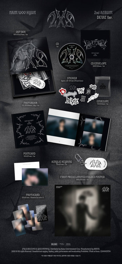 *PRE-ORDER* NAM WOOHYUN - 2X8 (2nd Album)
