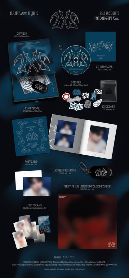 *PRE-ORDER* NAM WOOHYUN - 2X8 (2nd Album)