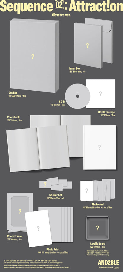 *PRE-ORDER* AND2BLE- Sequence 02: Attraction [Photobook Ver.]