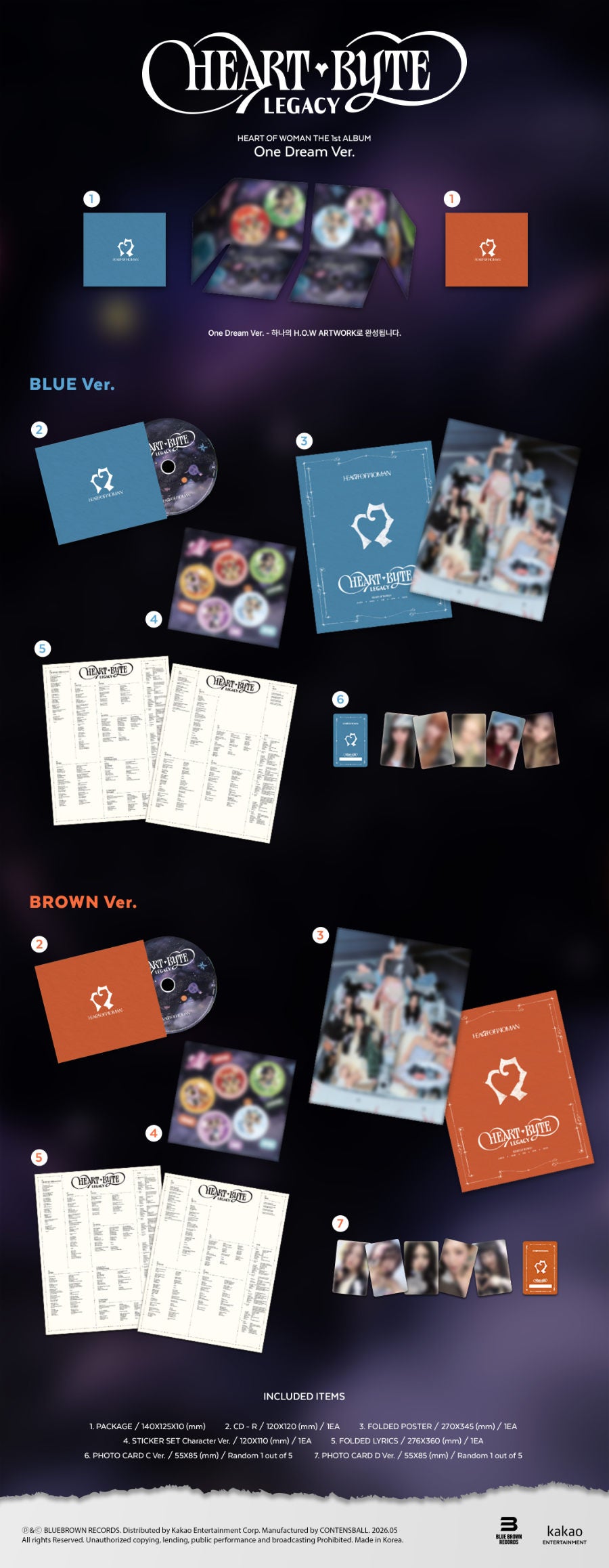 *PRE-ORDER* HEART OF WOMAN - Heart Byte: Legacy (One Dream Ver.)