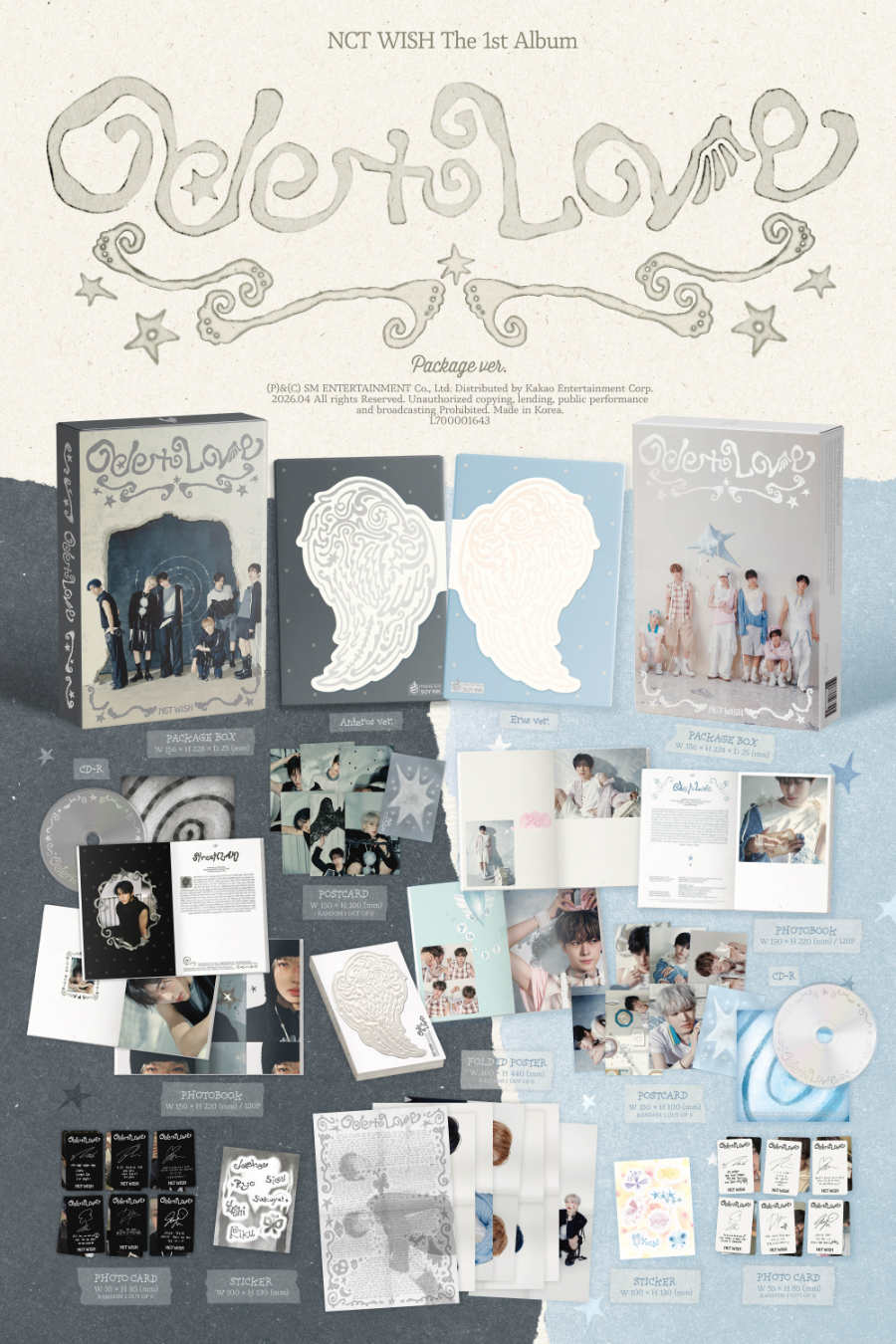 NCT WISH 『Ode to Love』 Package Ver 2点セット BBANGYA | NCT WISH - Ode To Love [Package Ver.]
