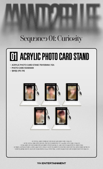 *PRE-ORDER* AND2BLE - [SEQUENCE 01: CURIOSITY POP UP OFFICIAL MD] Acrylic Photocard Stand