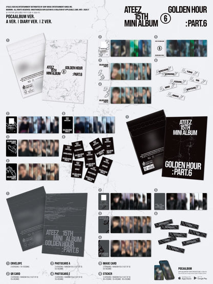 *PRE-ORDER* ATEEZ - Golden Hour: Part 6 (15th Mini Album) [Poca Ver.] + POB