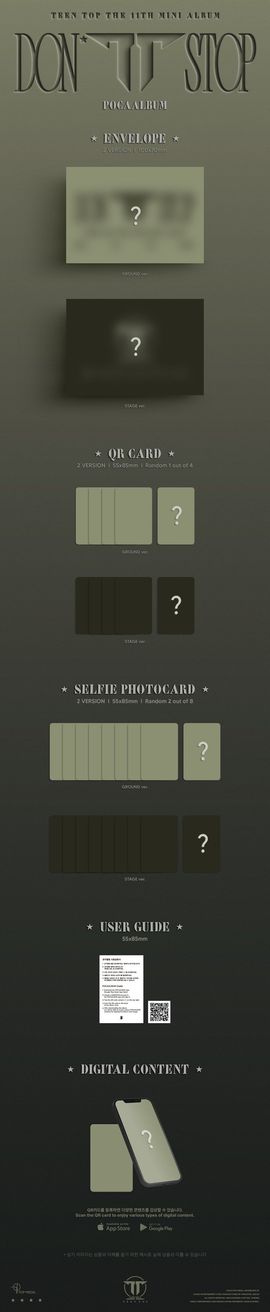 *PRE-ORDER* TEEN TOP - Don't Stop [Poca Album]