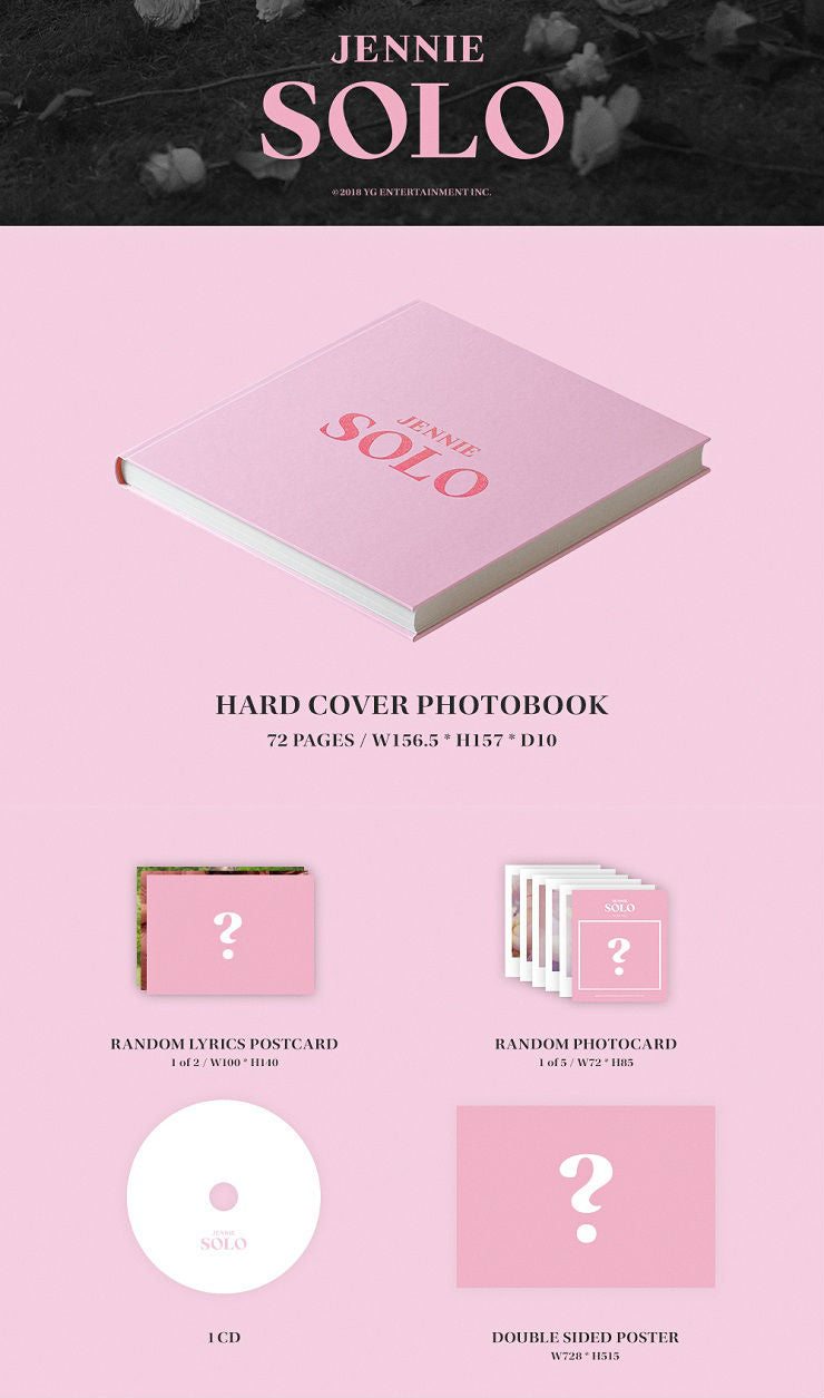 BBANGYA | BLACKPINK JENNIE - Solo (1st Single Album) [Photobook Ver.]
