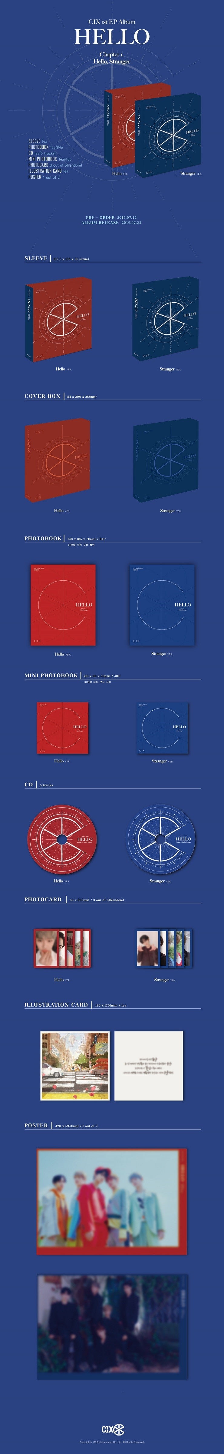 CIX - HELLO Chapter 1. HELLO, STRANGER (1st Mini Album)