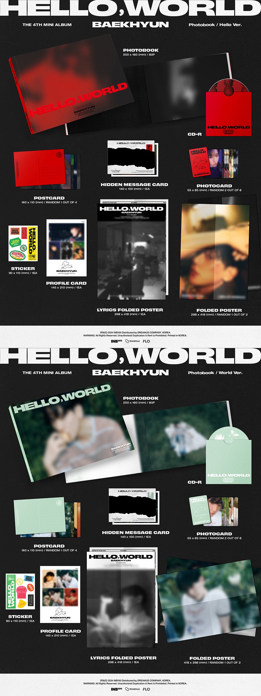 EXO BAEKHYUN - Hello, World (4th Mini Album) [Photobook Ver.]