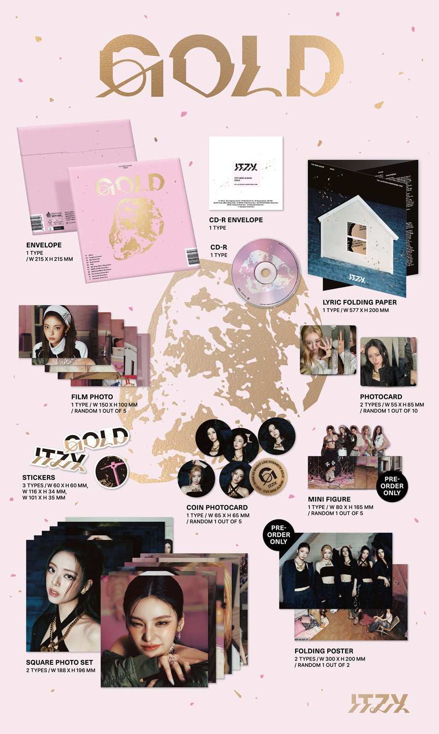 *PRE-ORDER* ITZY - GOLD (9th Mini Album) [Special Edition Gold Ver.]