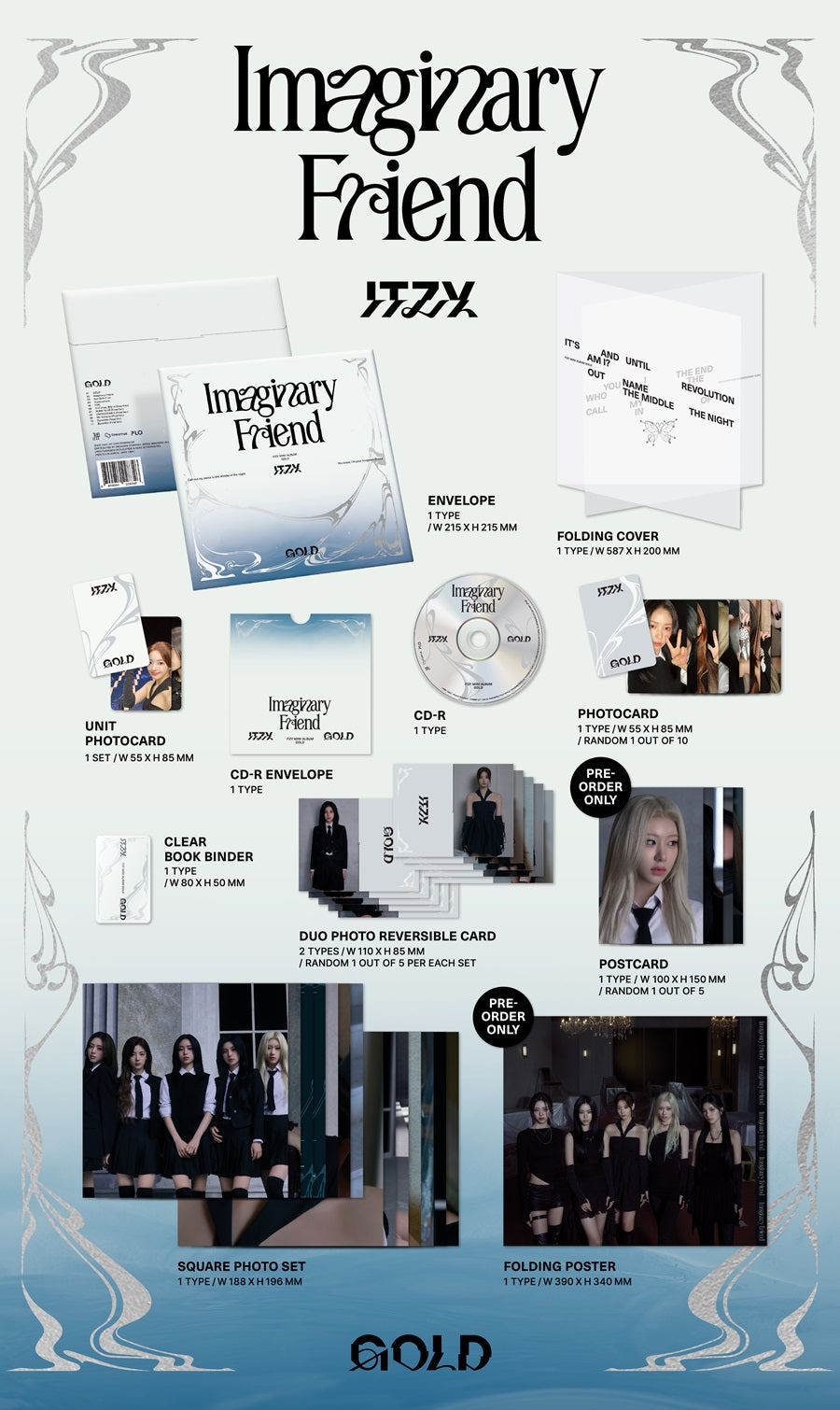 *PRE-ORDER* ITZY - GOLD (9th Mini Album) [Special Edition Imaginary Friend Ver.]