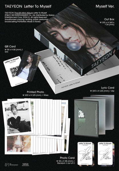 TAEYEON - Letter To Myself (6th Mini Album) [Myself Ver.]