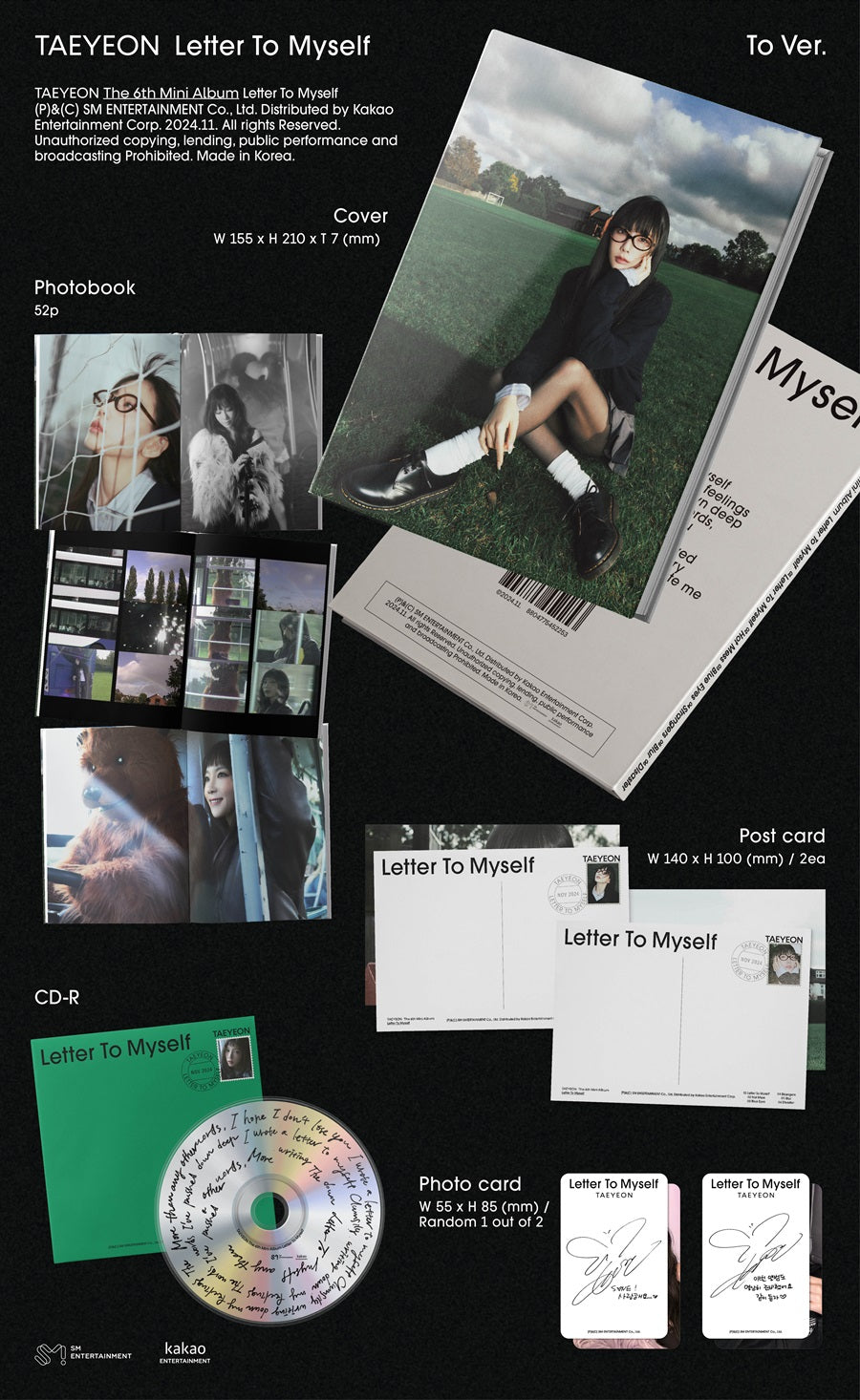 TAEYEON - Letter To Myself (6th Mini Album) [To Ver.]
