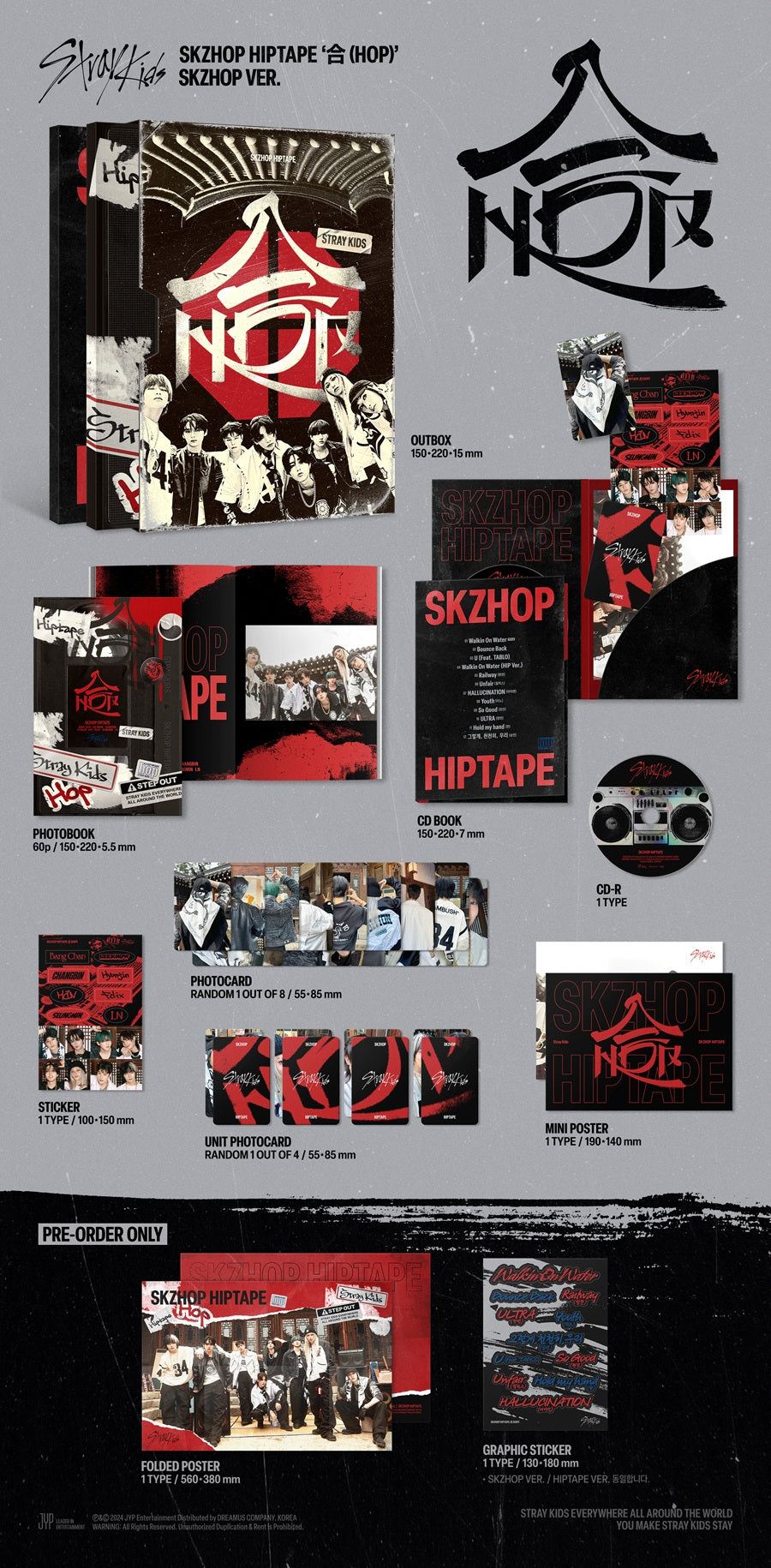 *PRE-ORDER* STRAY KIDS - 合 (HOP) [SKZHOP Ver.] + POB