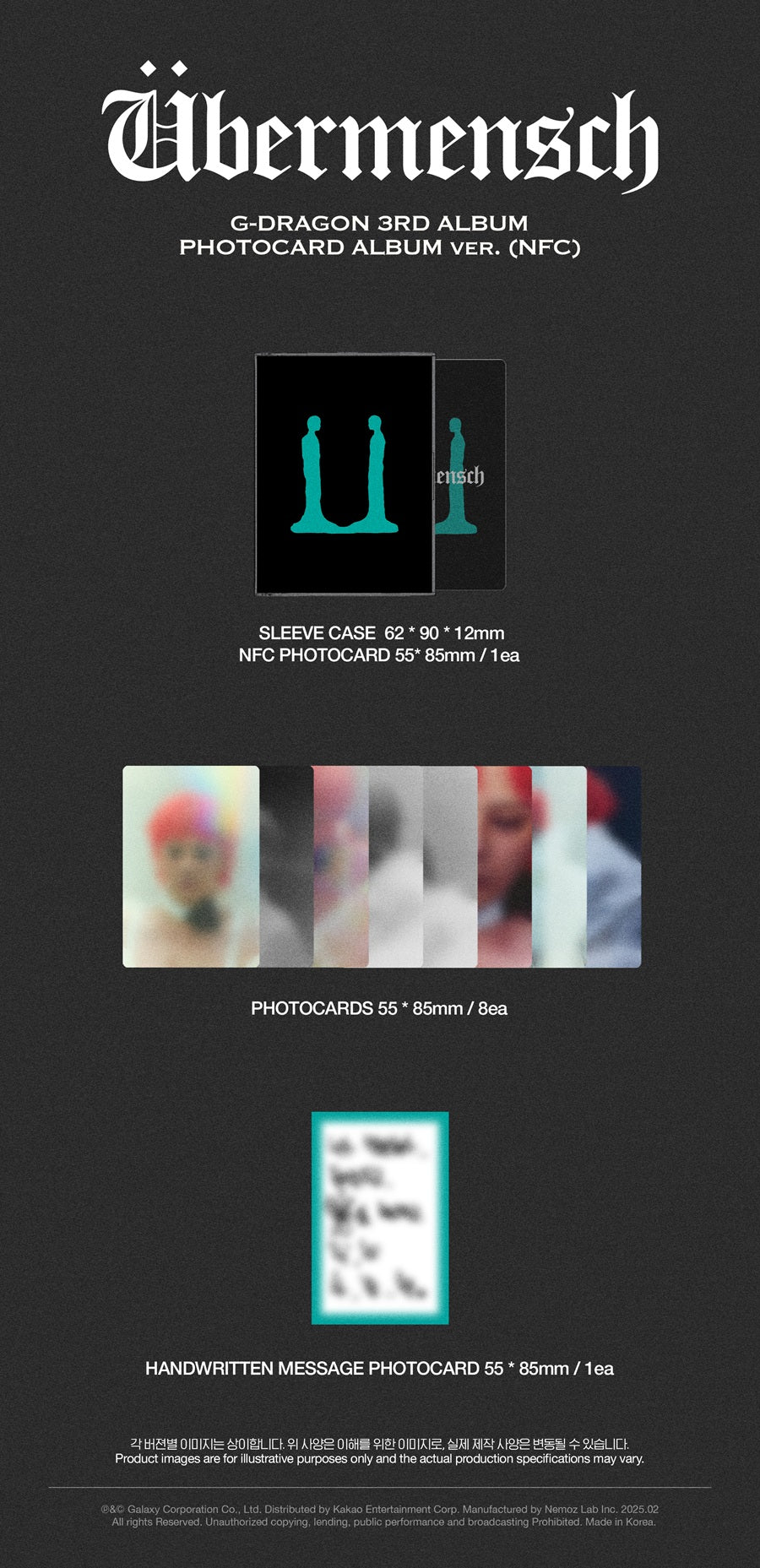 G-DRAGON - Übermensch (3rd Studio Album) [NFC Photocard Album Ver.]