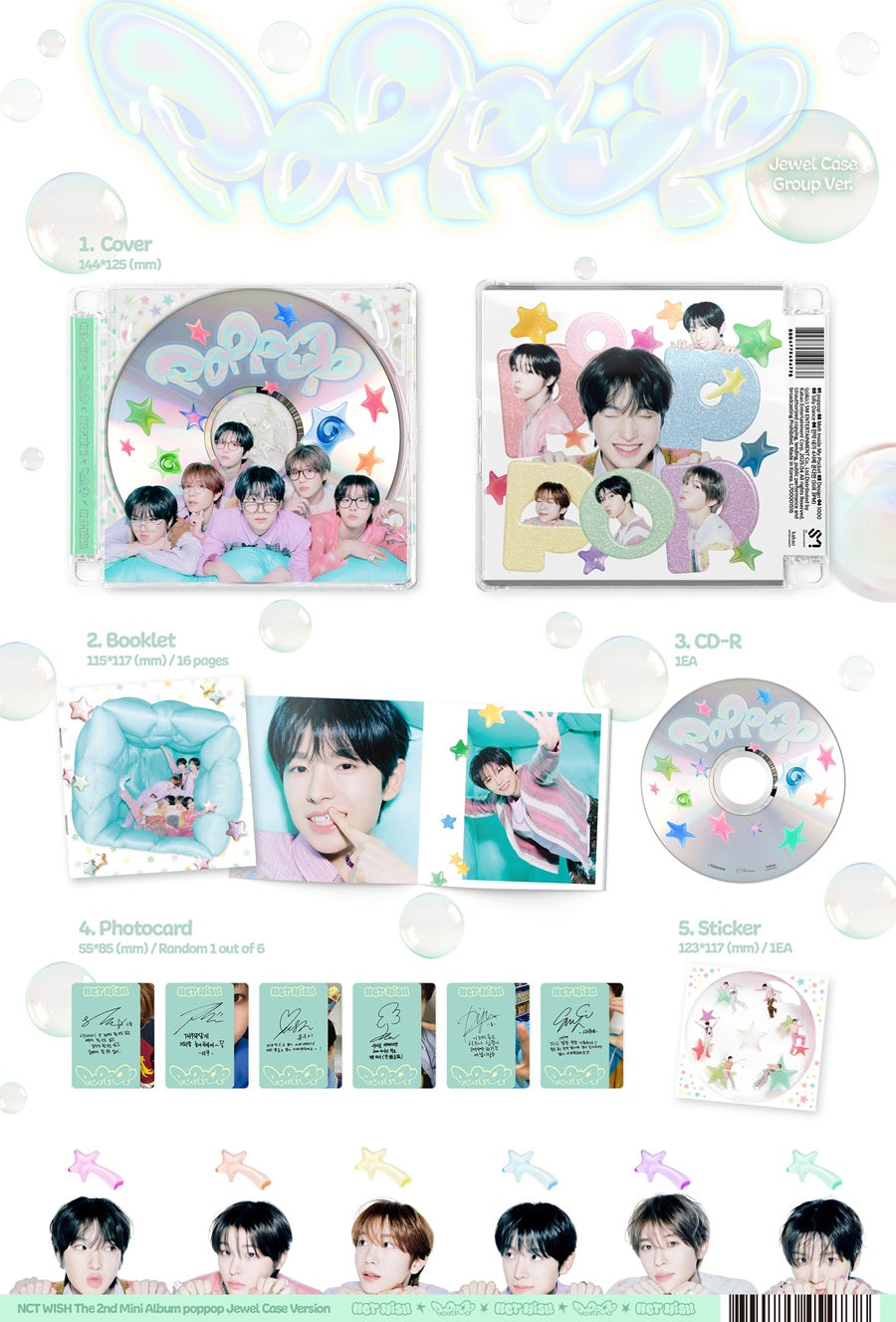 NCT WISH - poppop (2nd Mini Album) [Jewel Case Ver.]