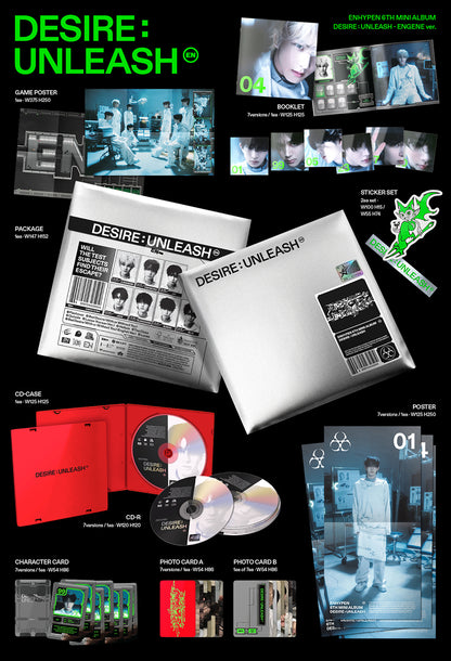 *PRE-ORDER* ENHYPEN - DESIRE: UNLEASH (6th Mini Album) [Engene Ver.] + POB