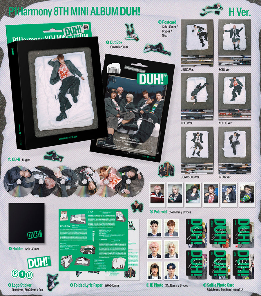 [SIGNED] P1HARMONY - DUH! (8th Mini Album) [H Ver.]