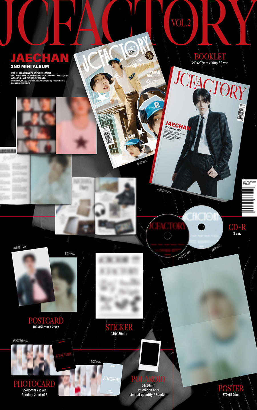 *PRE-ORDER* DKZ JAECHAN - JCFACTORY VOL. 2 (2nd Mini Album) [Photobook Ver.]