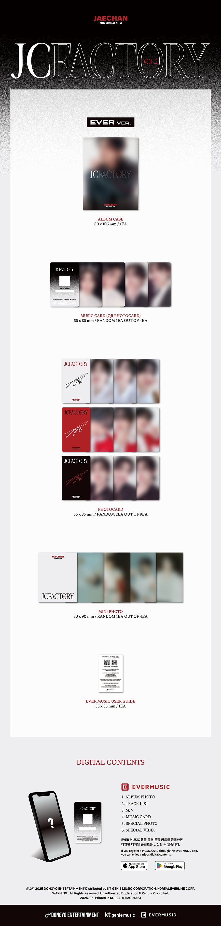 *PRE-ORDER* DKZ JAECHAN - JCFACTORY VOL. 2 (2nd Mini Album) [Ever Ver.]