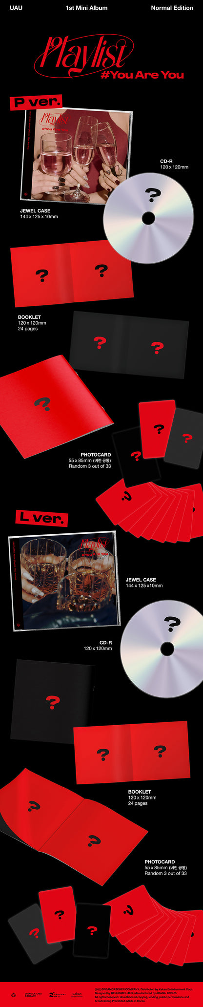 *PRE-ORDER* UAU - Playlist #You Are You (1st Mini Album) [Jewel Case Ver.]