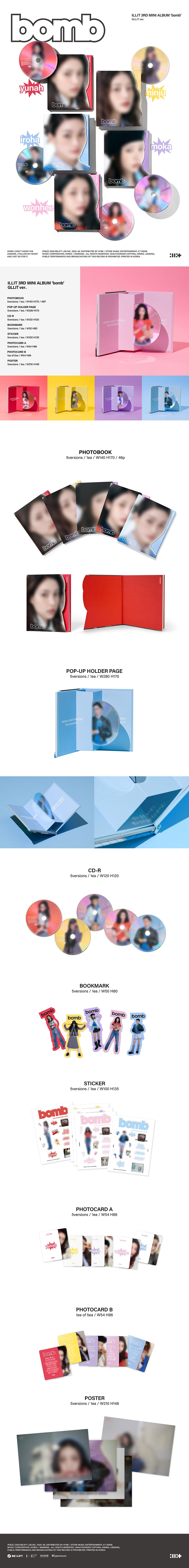 *PRE-ORDER* ILLIT - bomb (3rd Mini Album) [GLITT Ver.] + POB