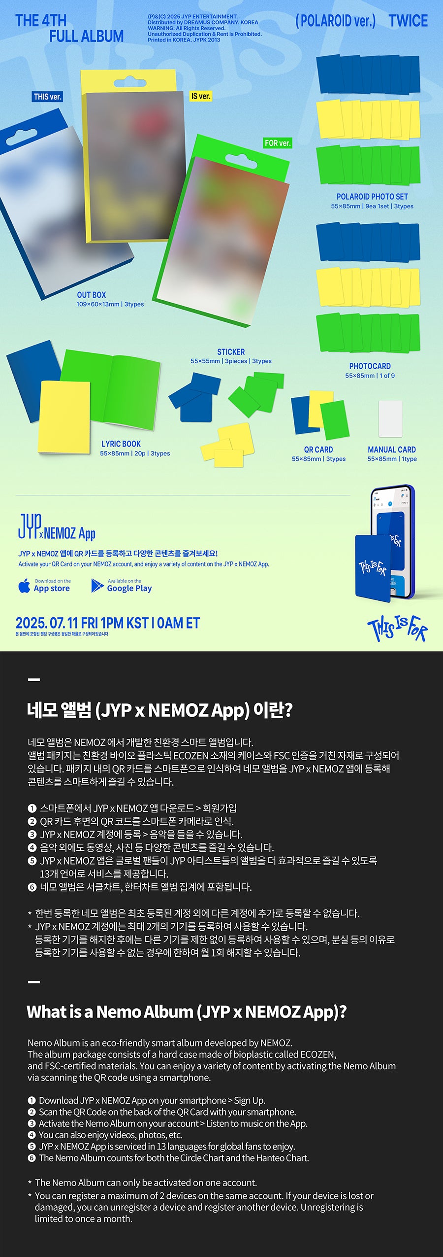 TWICE - THIS IS FOR (4th Studio Album) [Polaroid Ver.]