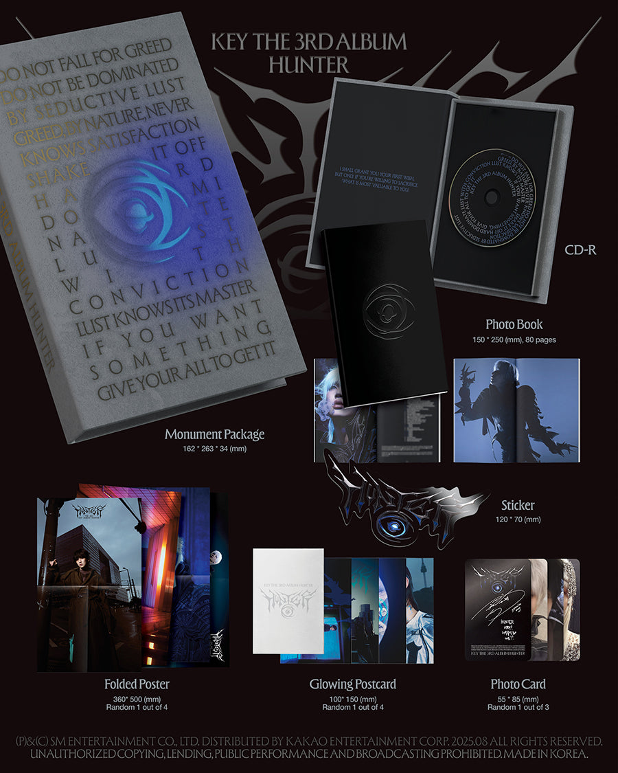 KEY (SHINEE) - HUNTER (3rd Studio Album) [Monument Ver.]