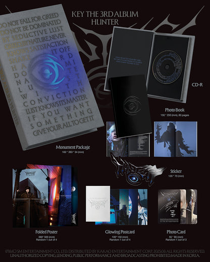 KEY (SHINEE) - HUNTER (3rd Studio Album) [Monument Ver.]