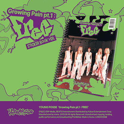 YOUNG POSSE - Growing Pain pt.1 : FREE [Sticker Book Ver.]