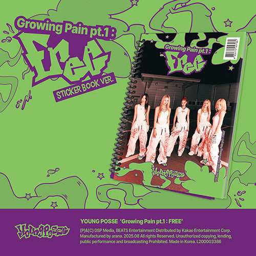 YOUNG POSSE - Growing Pain pt.1 : FREE [Sticker Book Ver.]