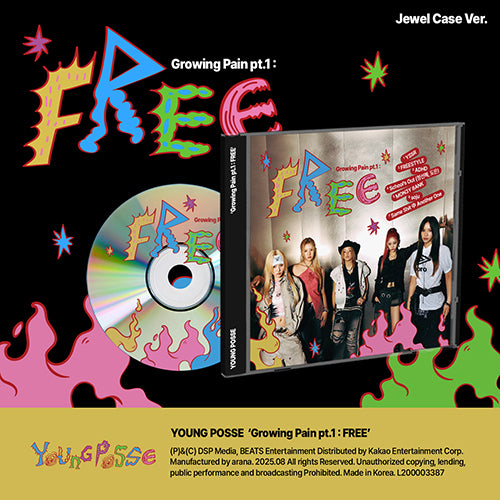 YOUNG POSSE - Growing Pain pt.1 : FREE (4th Mini Album) [Jewel Case Ver.]
