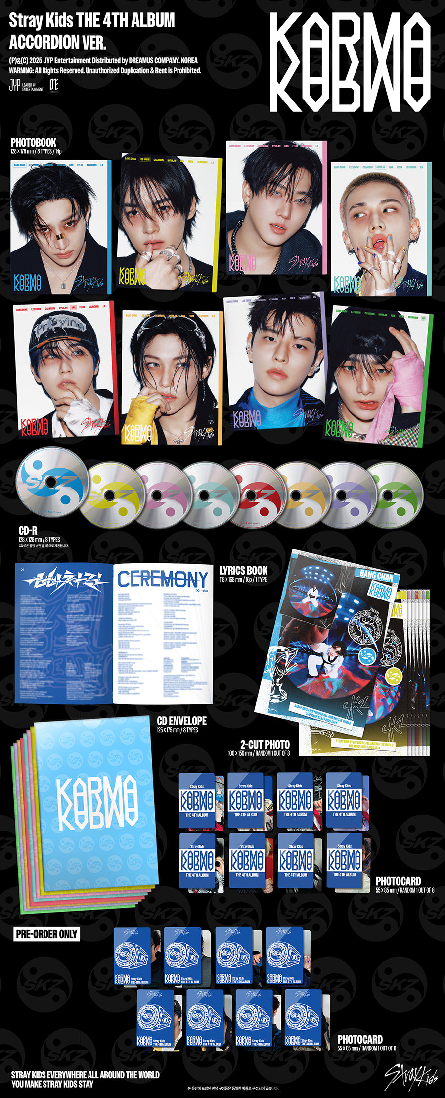 *PRE-ORDER* STRAY KIDS - KARMA (4th Studio Album) [Accordion Ver.] + POB