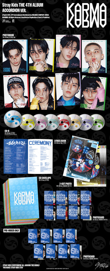 *PRE-ORDER* STRAY KIDS - KARMA (4th Studio Album) [Accordion Ver.] + POB