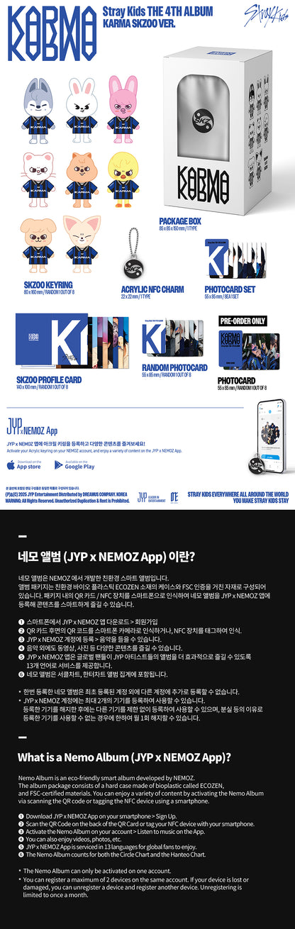 *PRE-ORDER* STRAY KIDS - KARMA (4th Studio Album) [SKZOO Ver.] + POB