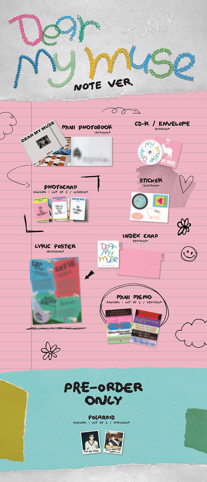 JUN.K - Dear my muse (4th Mini Album) [Note Digipack Ver.]