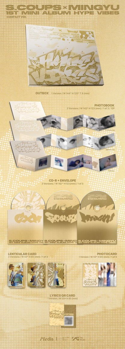 *PRE-ORDER* SEVENTEEN S.COUPS X MINGYU - HYPE VIBES (1st Mini Album) [Compact Ver.] + POB
