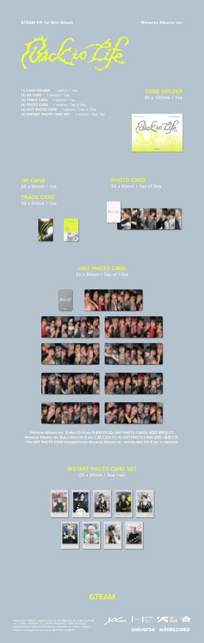 &TEAM - Back To Life (1st Korean Mini Album) [Weverse Albums Ver.]