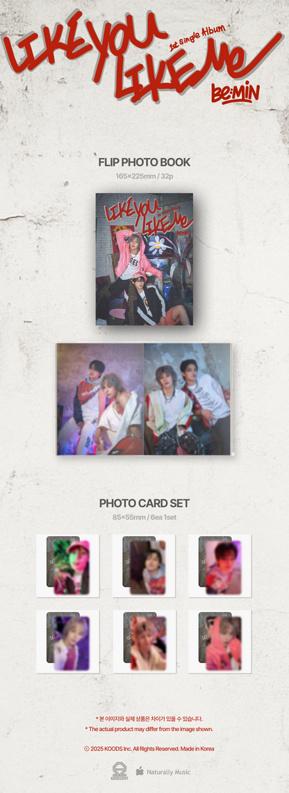 BE:MIN - LIKE YOU LIKE ME (1st Single Album)
