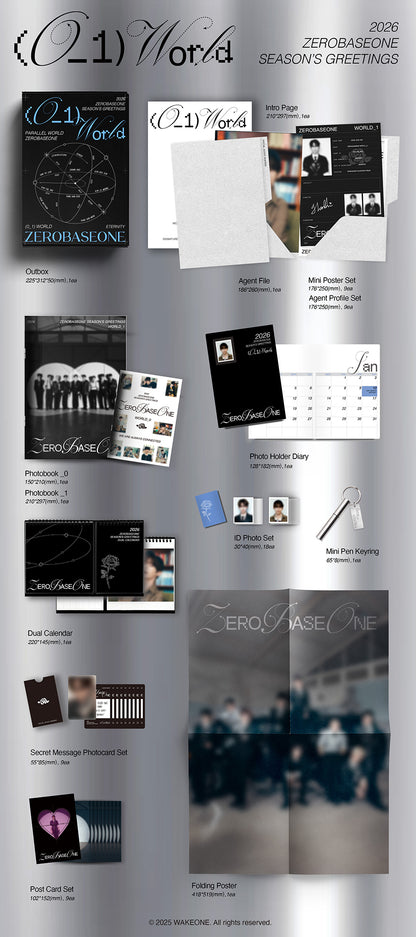 *PRE-ORDER* ZEROBASEONE - [(0_1) World] 2026 Season's Greetings
