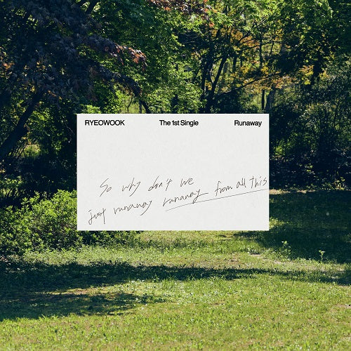 *PRE-ORDER* SUPER JUNIOR RYEWOOK - Runaway (1st Single Album) [Digipack Ver.]