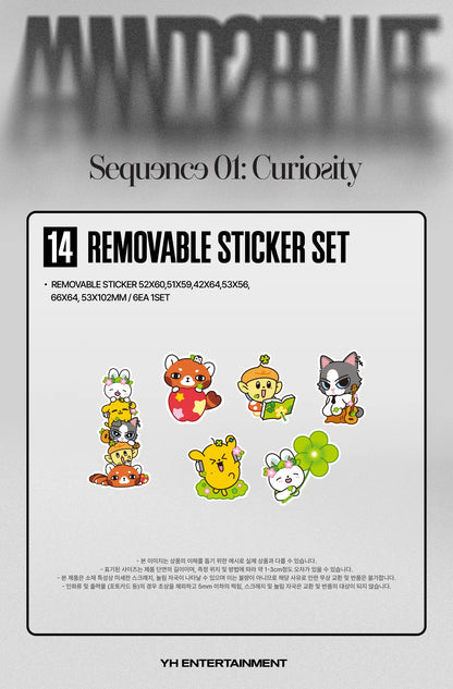 *PRE-ORDER* AND2BLE - [SEQUENCE 01: CURIOSITY POP UP OFFICIAL MD] Removable Sticker Set