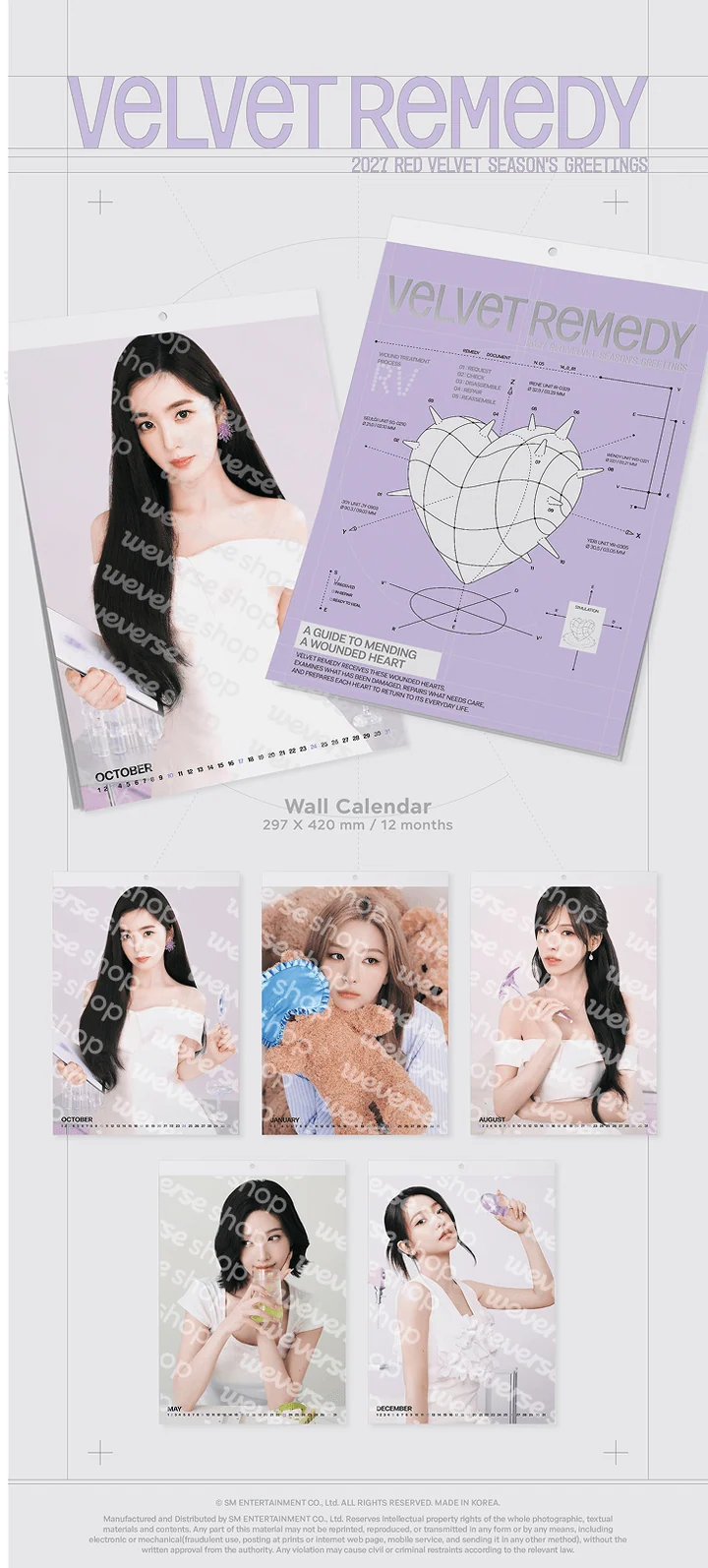 *PRE-ORDER* RED VELVET - [2027 Wall Calendar] Velvet Remedy