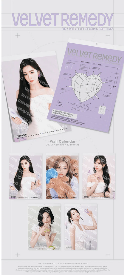 *PRE-ORDER* RED VELVET - [2027 Wall Calendar] Velvet Remedy