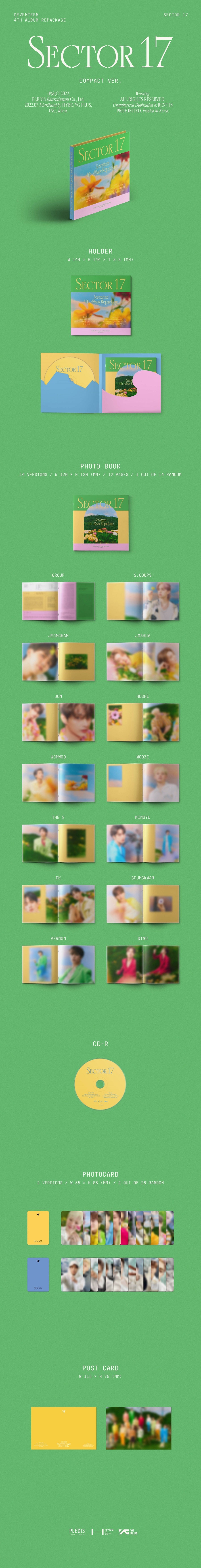 SEVENTEEN - Sector 17 (Repackage Ver.) [Compact Ver.]